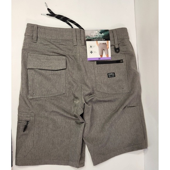 O'NEILL Men's Standard Fit Hybrid Shorts, Gray,‎ Size 30 - Picture 2 of 3
